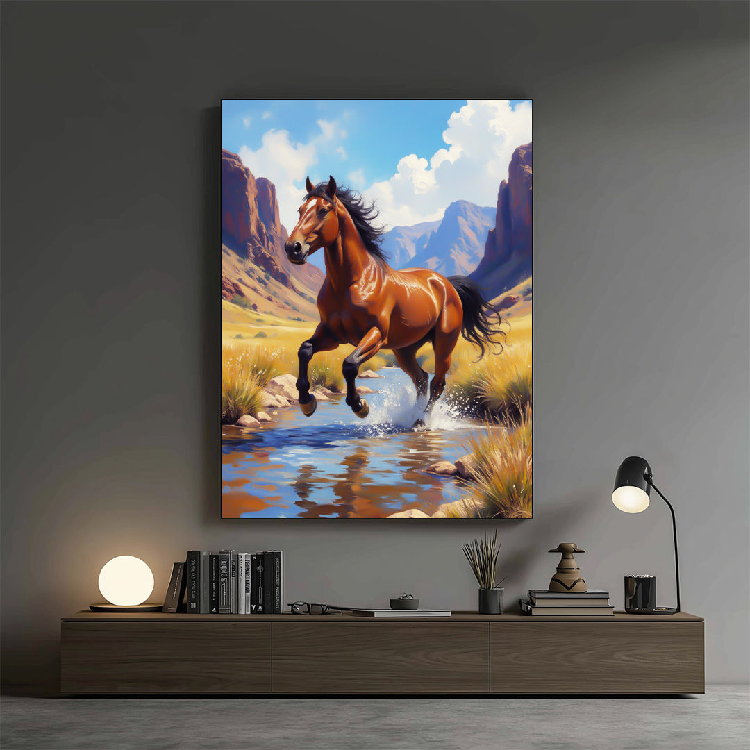 Horse – Artistic Running Wall Art (AN49)