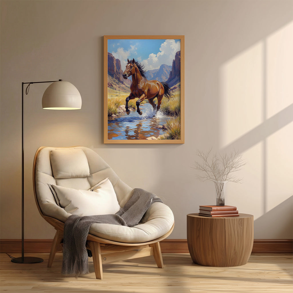 Horse – Artistic Running Wall Art (AN49)