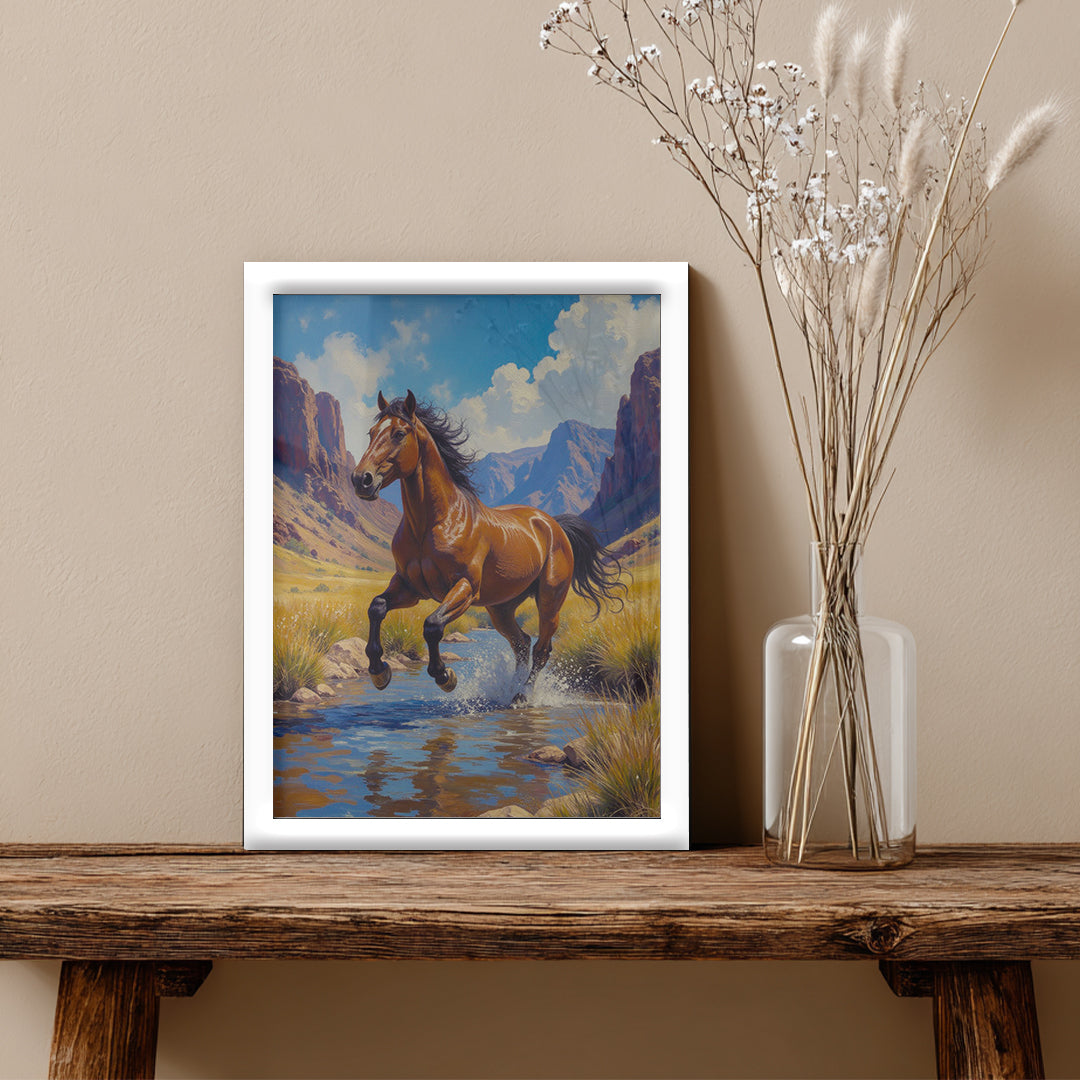 Horse – Artistic Running Wall Art (AN49)