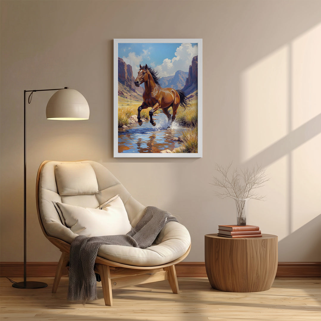 Horse – Artistic Running Wall Art (AN49)