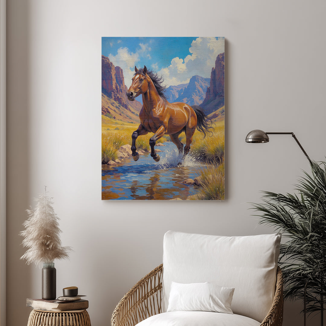 Horse – Artistic Running Wall Art (AN49)