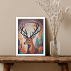 Deer – Warm Forest Illustration Wall Art (AN5)