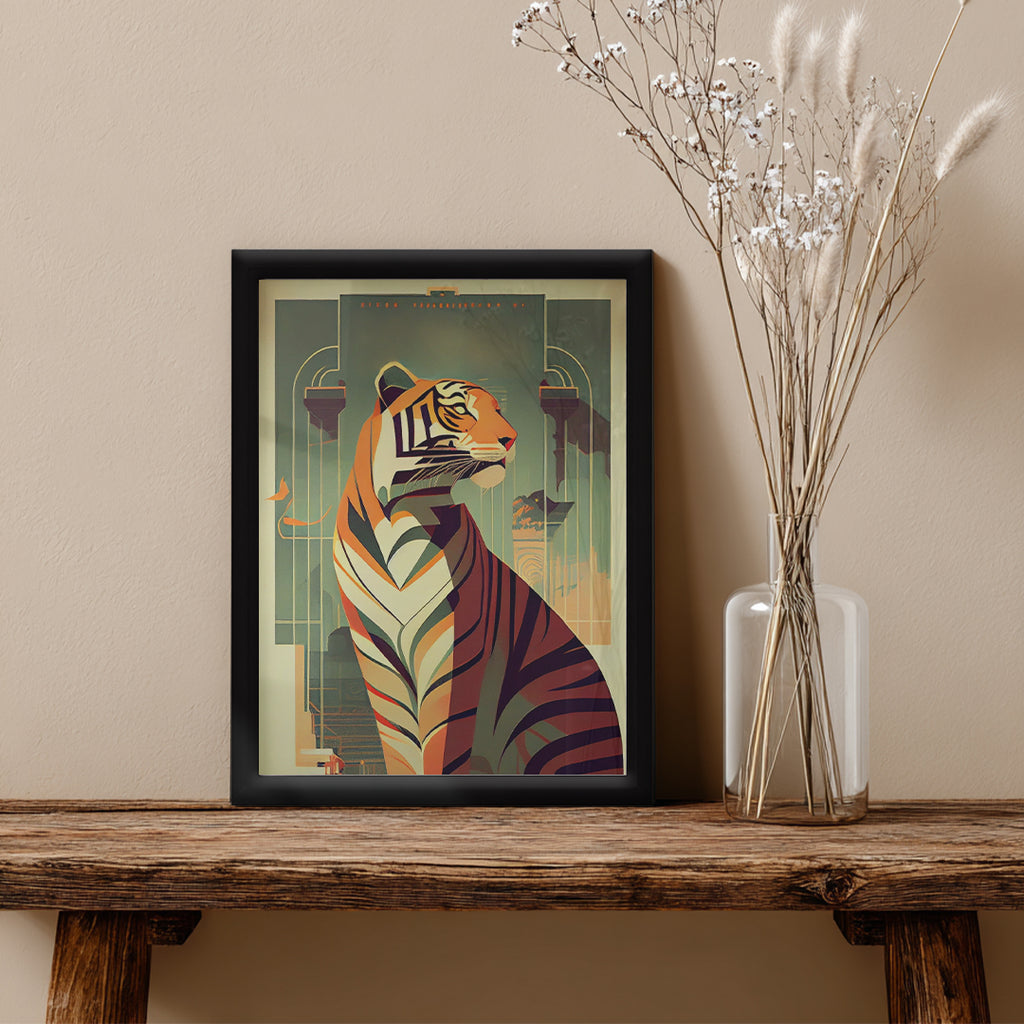 Tiger – Art Deco Elegant Wall Art (AN6)