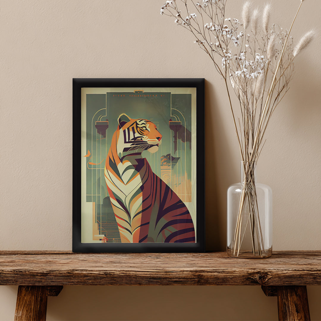 Tiger – Art Deco Elegant Wall Art (AN6)