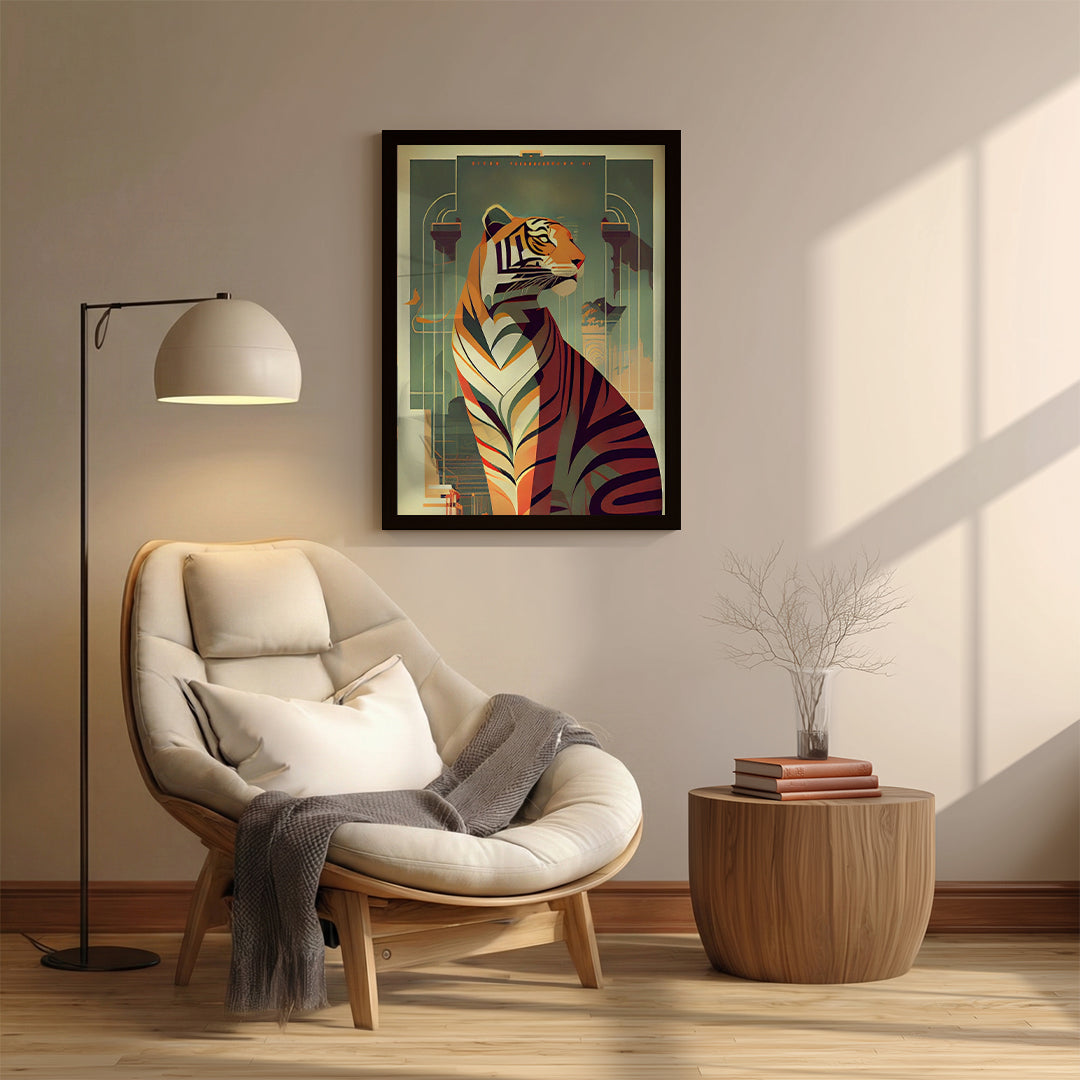 Tiger – Art Deco Elegant Wall Art (AN6)