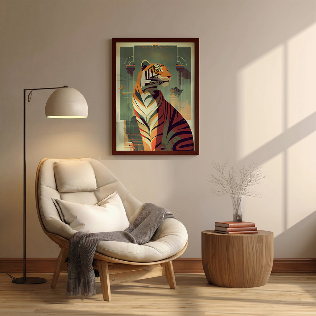 Tiger – Art Deco Elegant Wall Art (AN6)