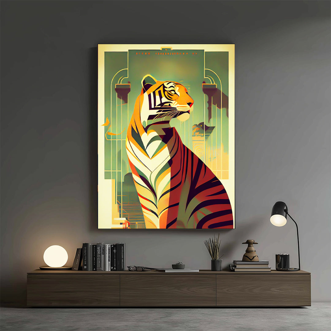Tiger – Art Deco Elegant Wall Art (AN6)