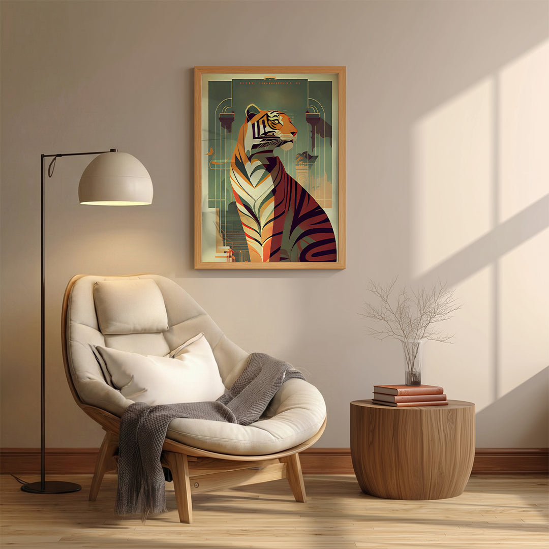 Tiger – Art Deco Elegant Wall Art (AN6)