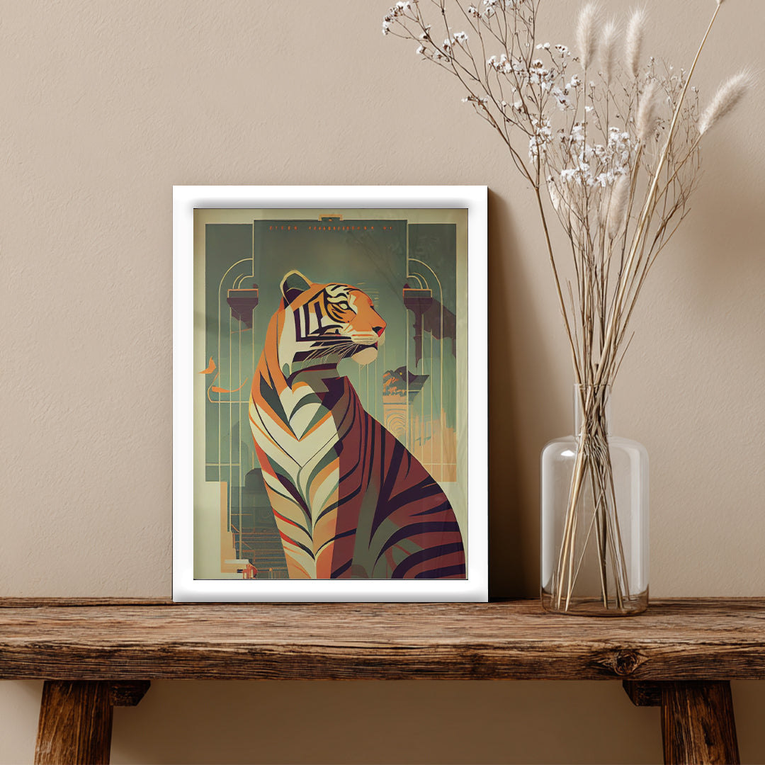 Tiger – Art Deco Elegant Wall Art (AN6)