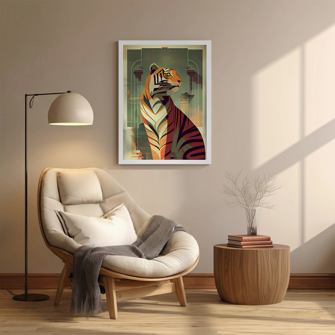 Tiger – Art Deco Elegant Wall Art (AN6)
