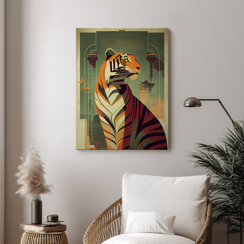 Tiger – Art Deco Elegant Wall Art (AN6)