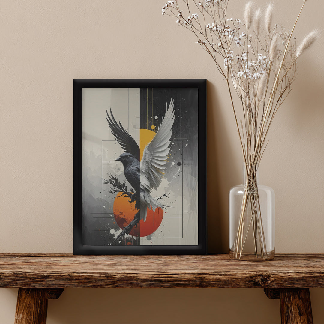 Bird – Modern Abstract Contrast Wall Art (AN7)
