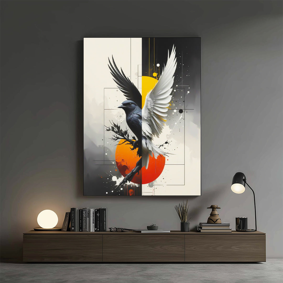 Bird – Modern Abstract Contrast Wall Art (AN7)