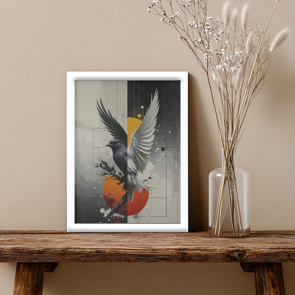 Bird – Modern Abstract Contrast Wall Art (AN7)