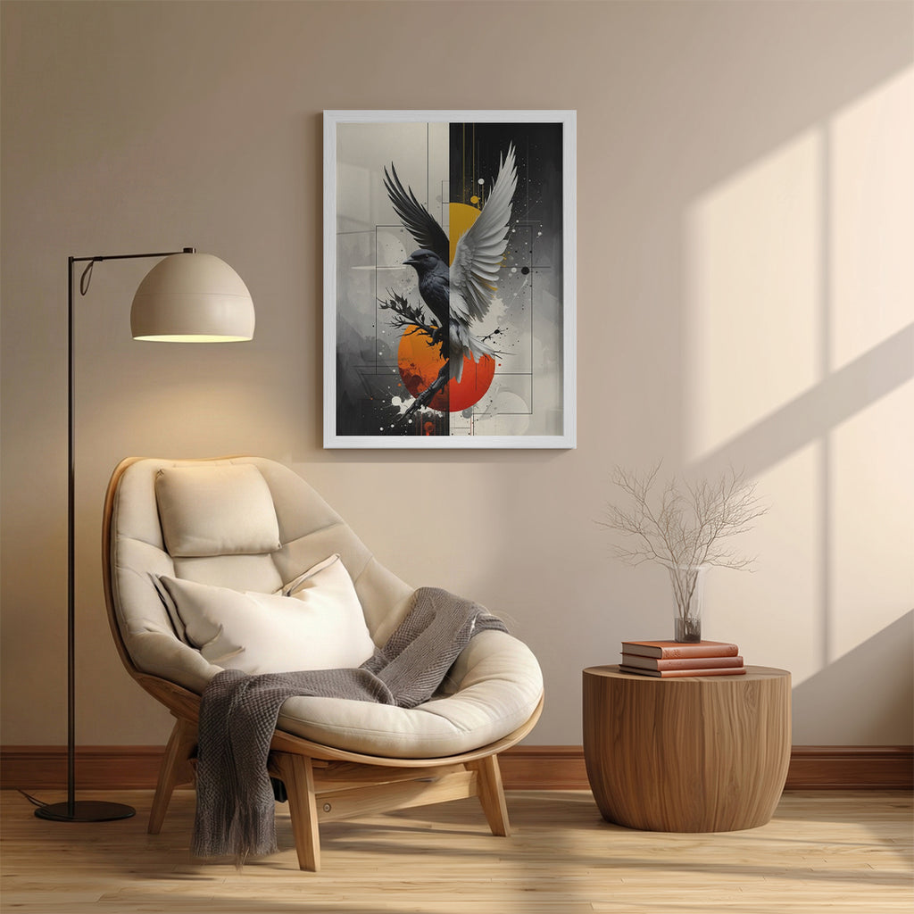 Bird – Modern Abstract Contrast Wall Art (AN7)