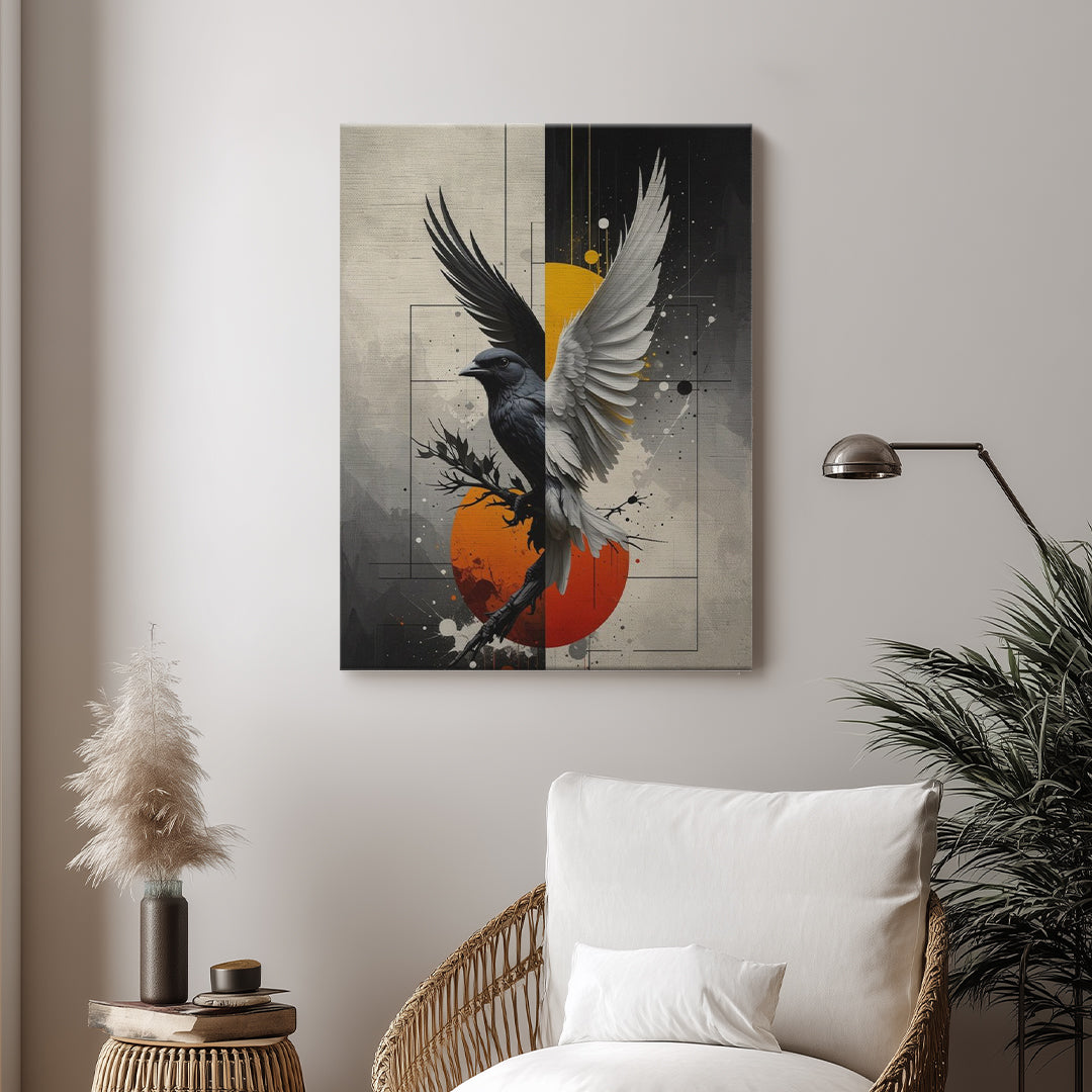 Bird – Modern Abstract Contrast Wall Art (AN7)