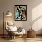 Horse – Colorful Geometric Artistic Wall Art (AN8)