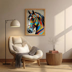 Horse – Colorful Geometric Artistic Wall Art (AN8)