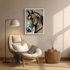 Horse – Colorful Geometric Artistic Wall Art (AN8)