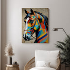 Horse – Colorful Geometric Artistic Wall Art (AN8)