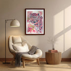 Leopard – Pink Watercolor Artistic Wall Art (AN9)