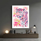 Leopard – Pink Watercolor Artistic Wall Art (AN9)