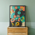 Retro Music Art Wall Frame (CS1)