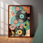 Retro Music Art Wall Frame (CS1)