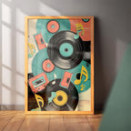Retro Music Art Wall Frame (CS1)