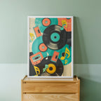 Retro Music Art Wall Frame (CS1)