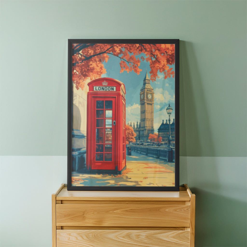 Red Phone Booth Wall Art (CS16)