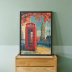 Red Phone Booth Wall Art (CS16)