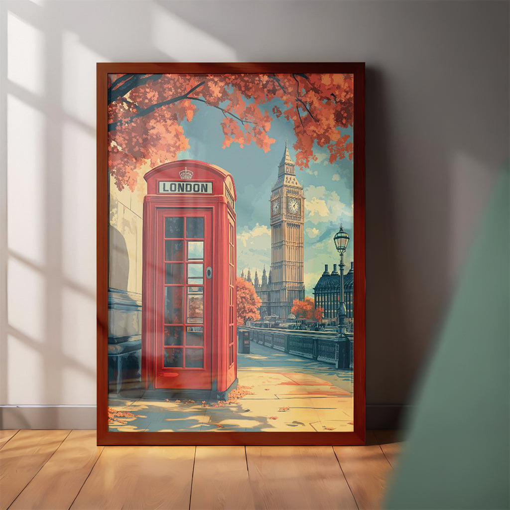 Red Phone Booth Wall Art (CS16)