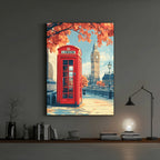 Red Phone Booth Wall Art (CS16)
