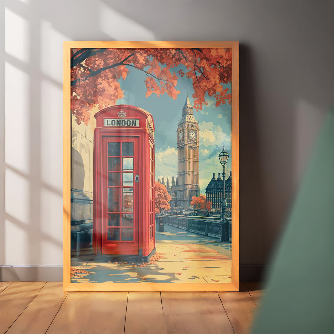 Red Phone Booth Wall Art (CS16)