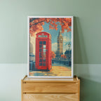 Red Phone Booth Wall Art (CS16)