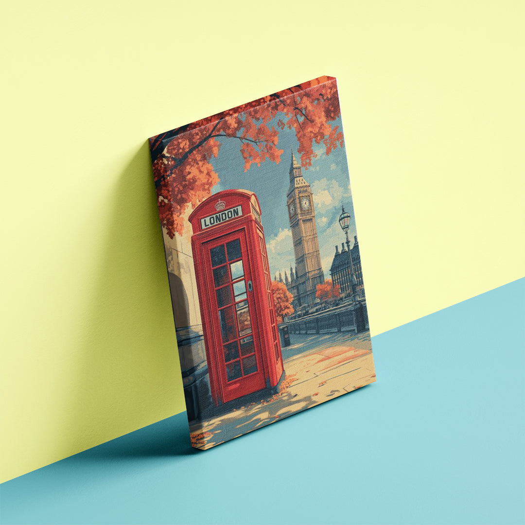 Red Phone Booth Wall Art (CS16)