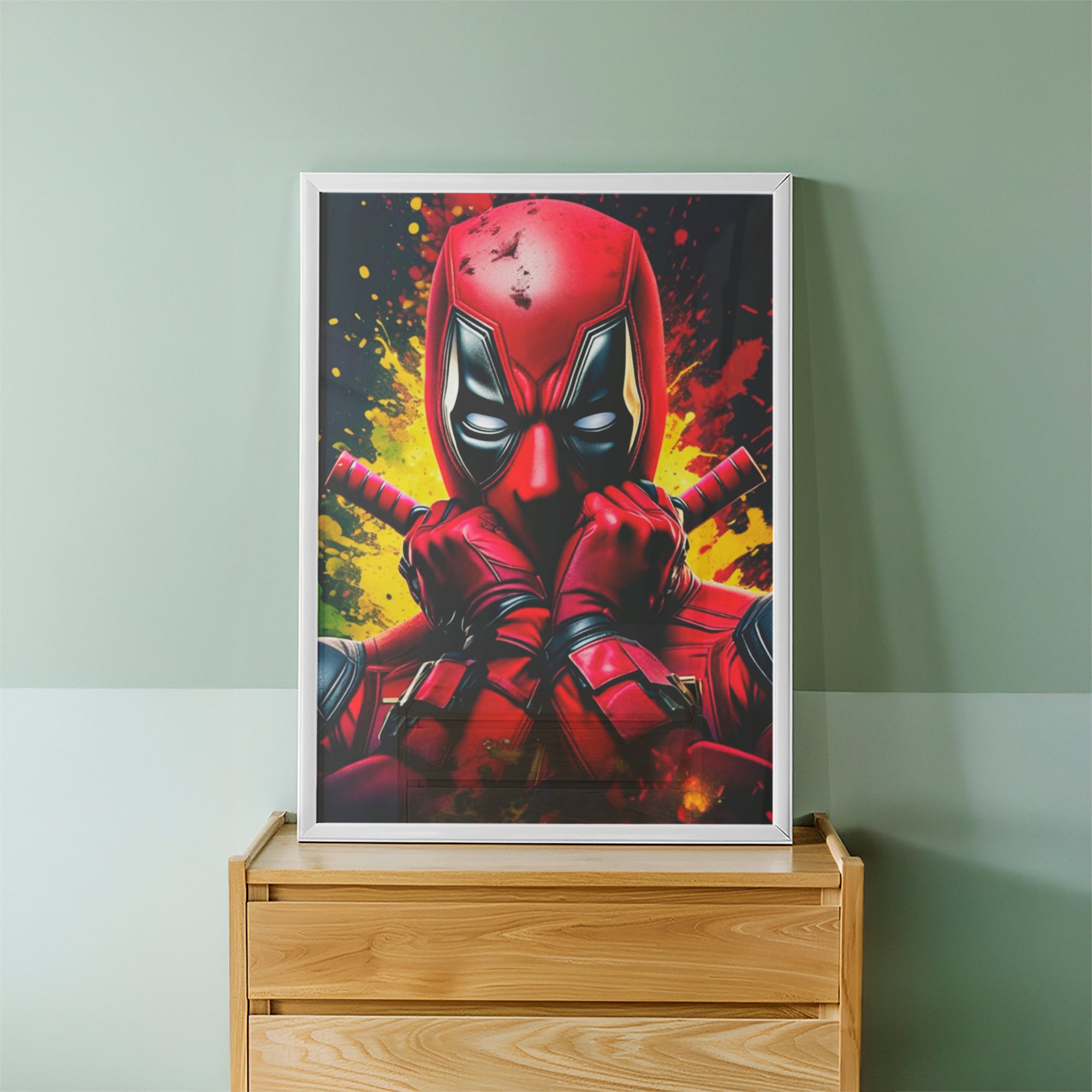 Red Mask Energy Wall Art (CS24)