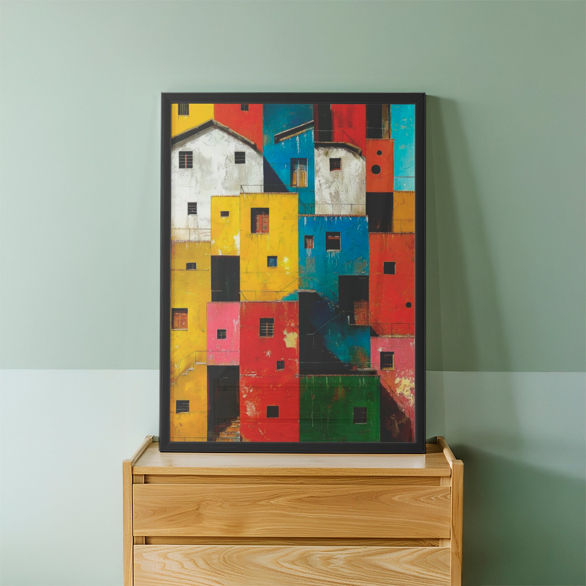 Colorful Neighborhood Wall Art (CS39)