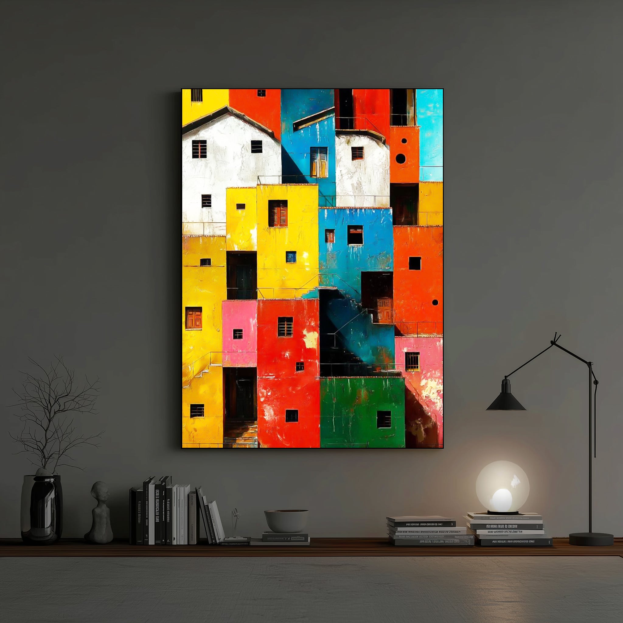Colorful Neighborhood Wall Art (CS39)