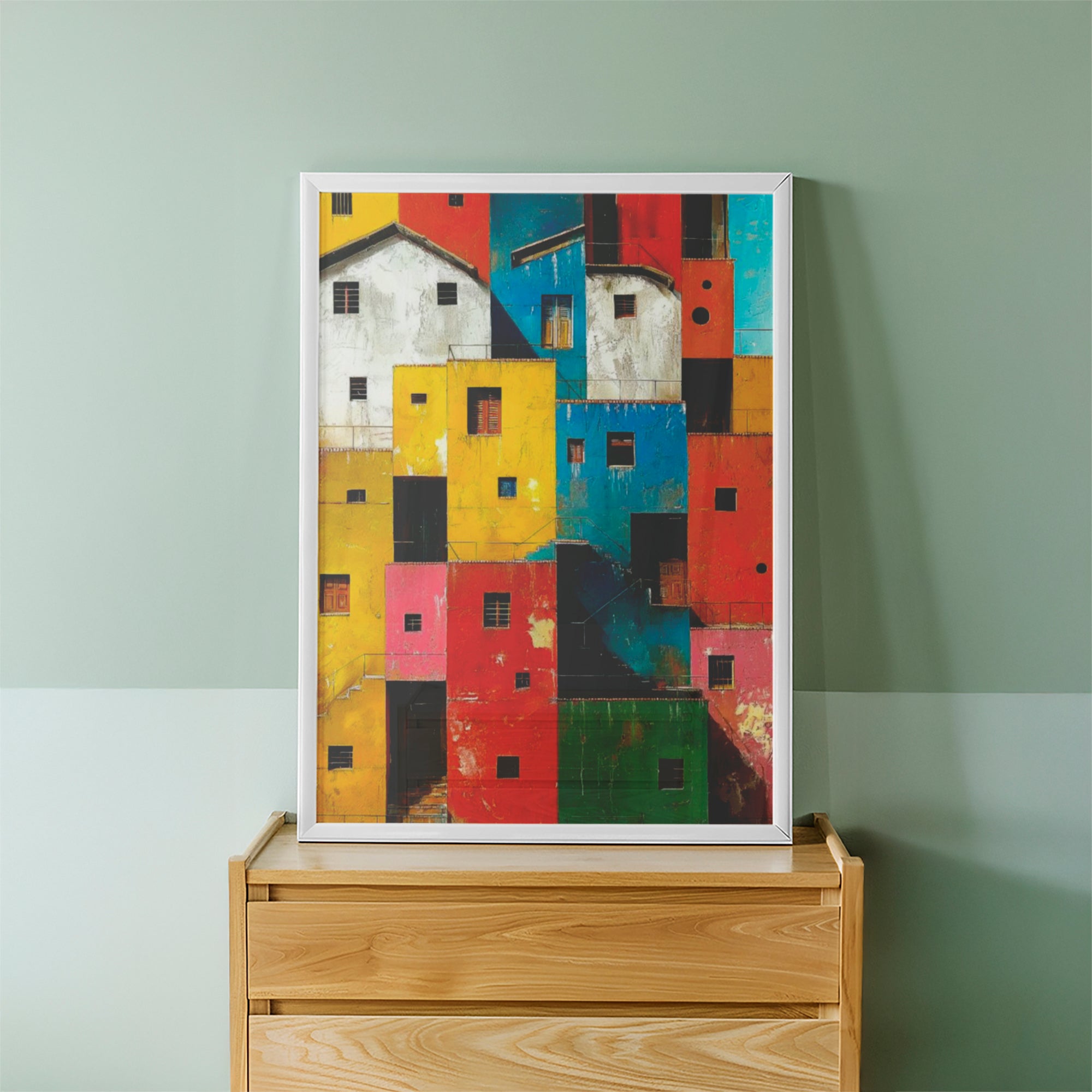 Colorful Neighborhood Wall Art (CS39)