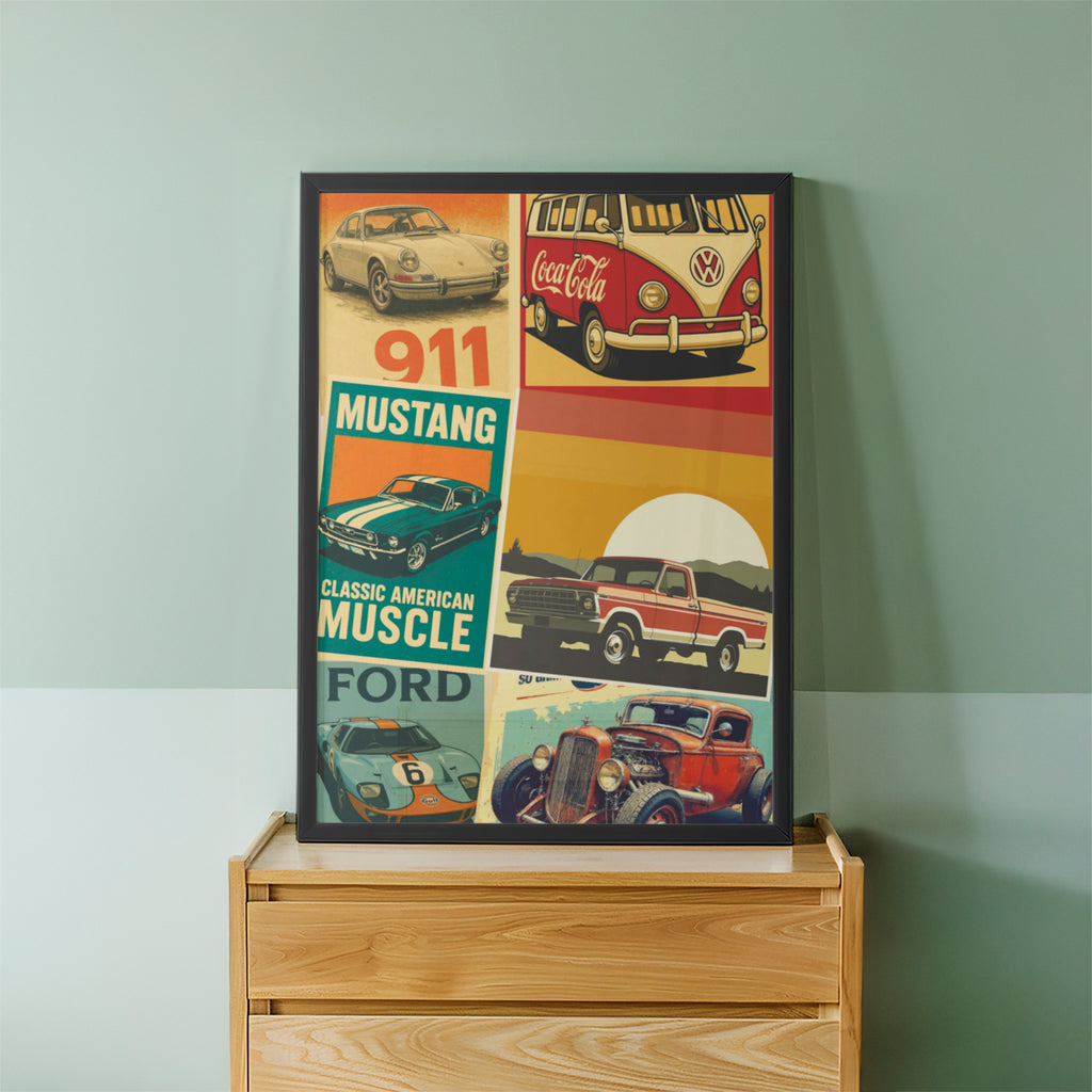Vintage Auto Posters Wall Art (CS44)