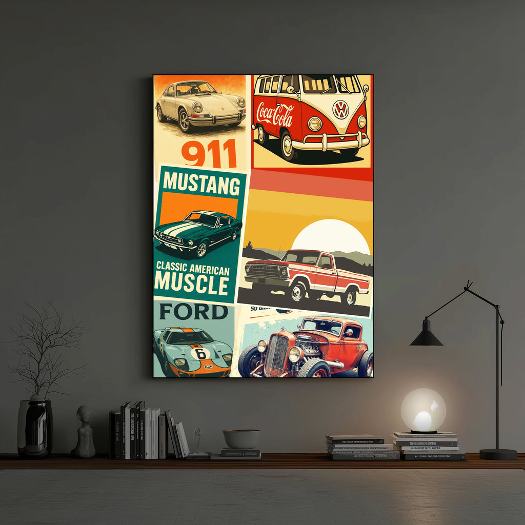 Vintage Auto Posters Wall Art (CS44)