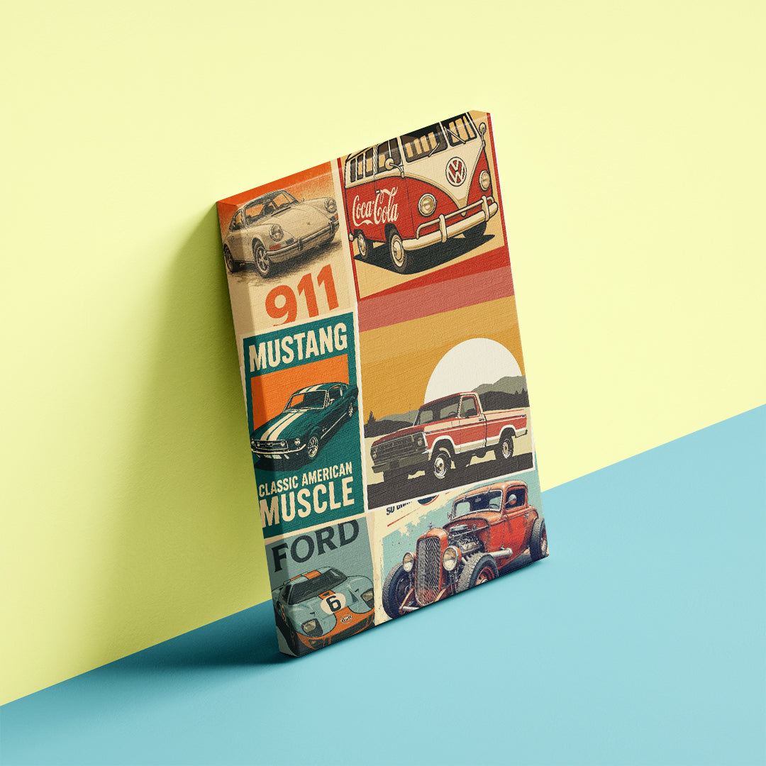 Vintage Auto Posters Wall Art (CS44)
