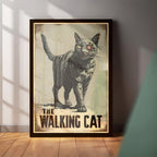 The Walking Cat Wall Art (CS9)