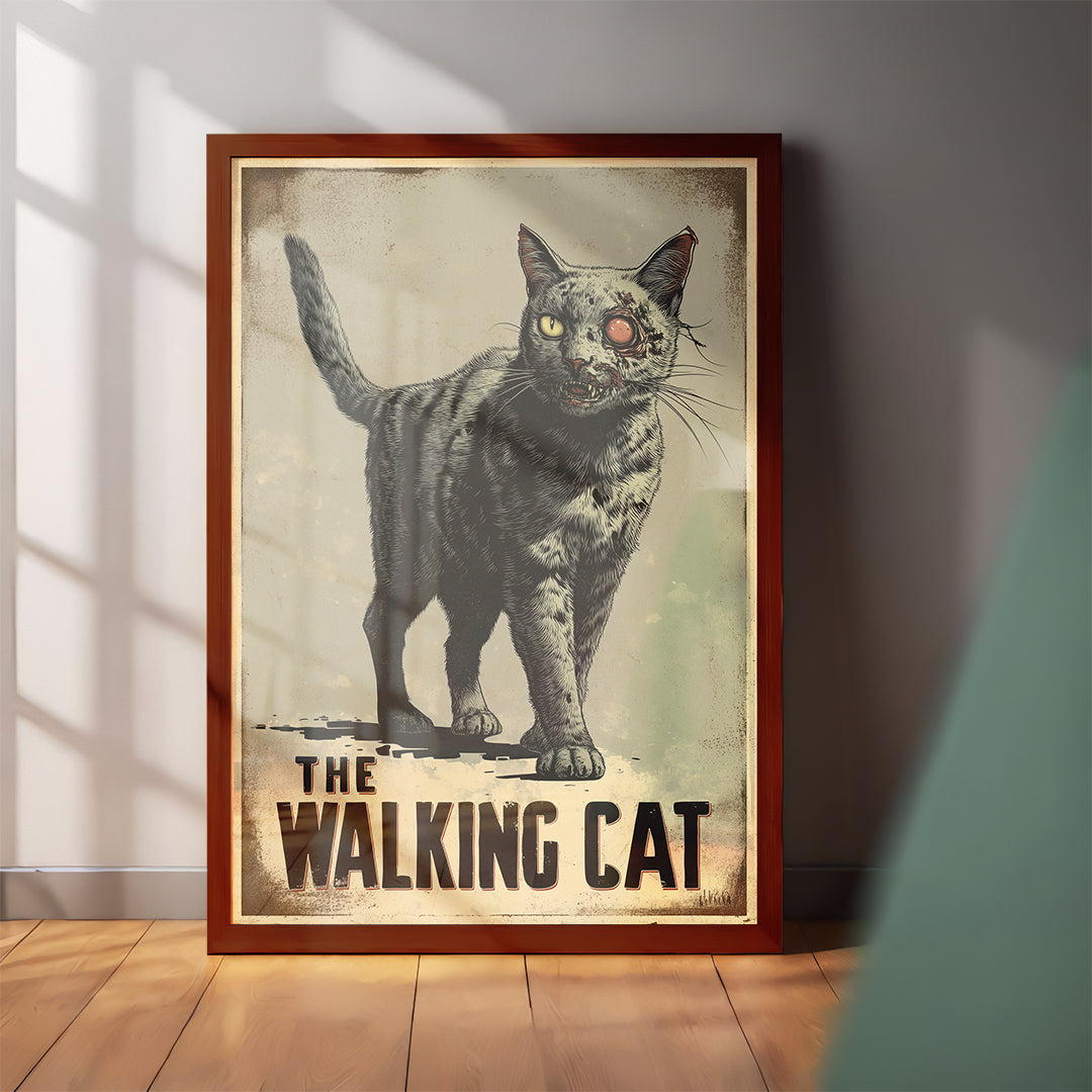 The Walking Cat Wall Art (CS9)