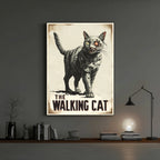 The Walking Cat Wall Art (CS9)