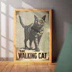 The Walking Cat Wall Art (CS9)