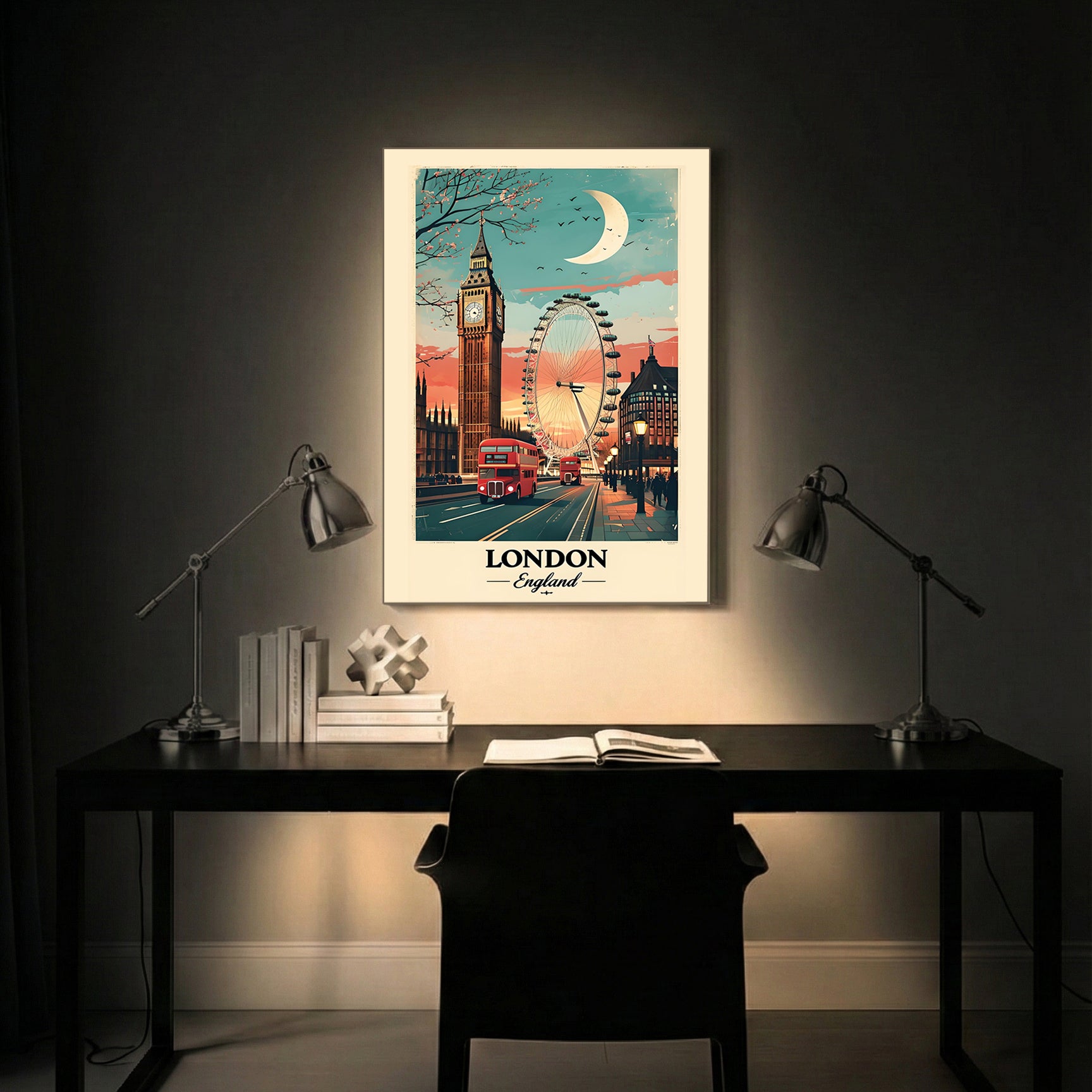 London England – Vintage Travel Wall Art (CT1)