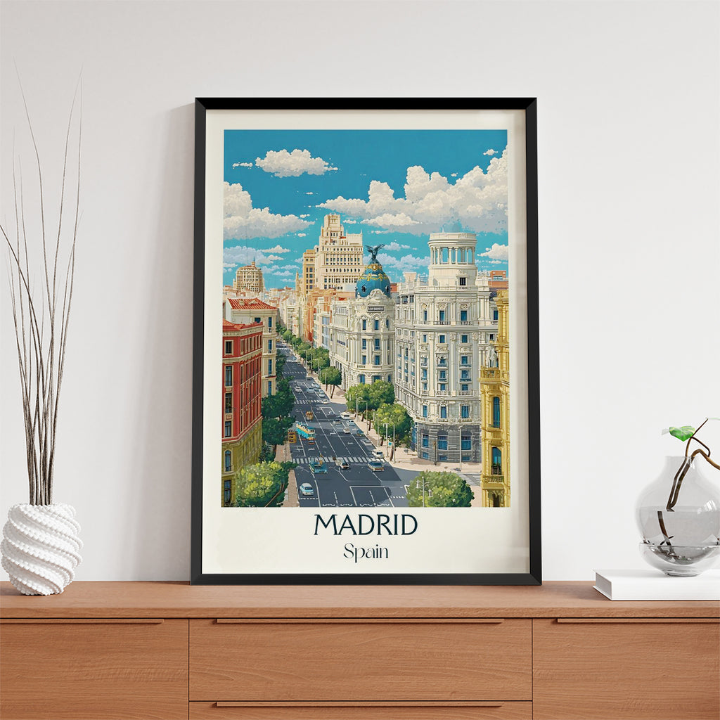 Madrid Spain – Modern Cityscape Wall Art (CT12)